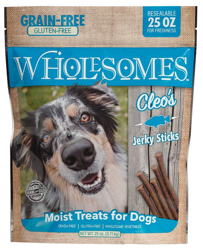 Wholesomes Cleo's Jerky Sticks Grain Free Dog Treats, 25 oz, Blue, 2100106