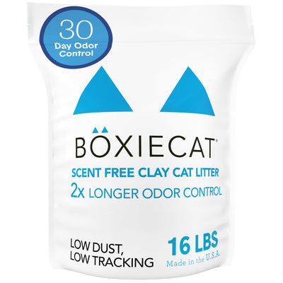 Boxie® Unscented 30 Day Natural Odor Control Cat Litter, 16lb Clumping Clay Kitty Litter