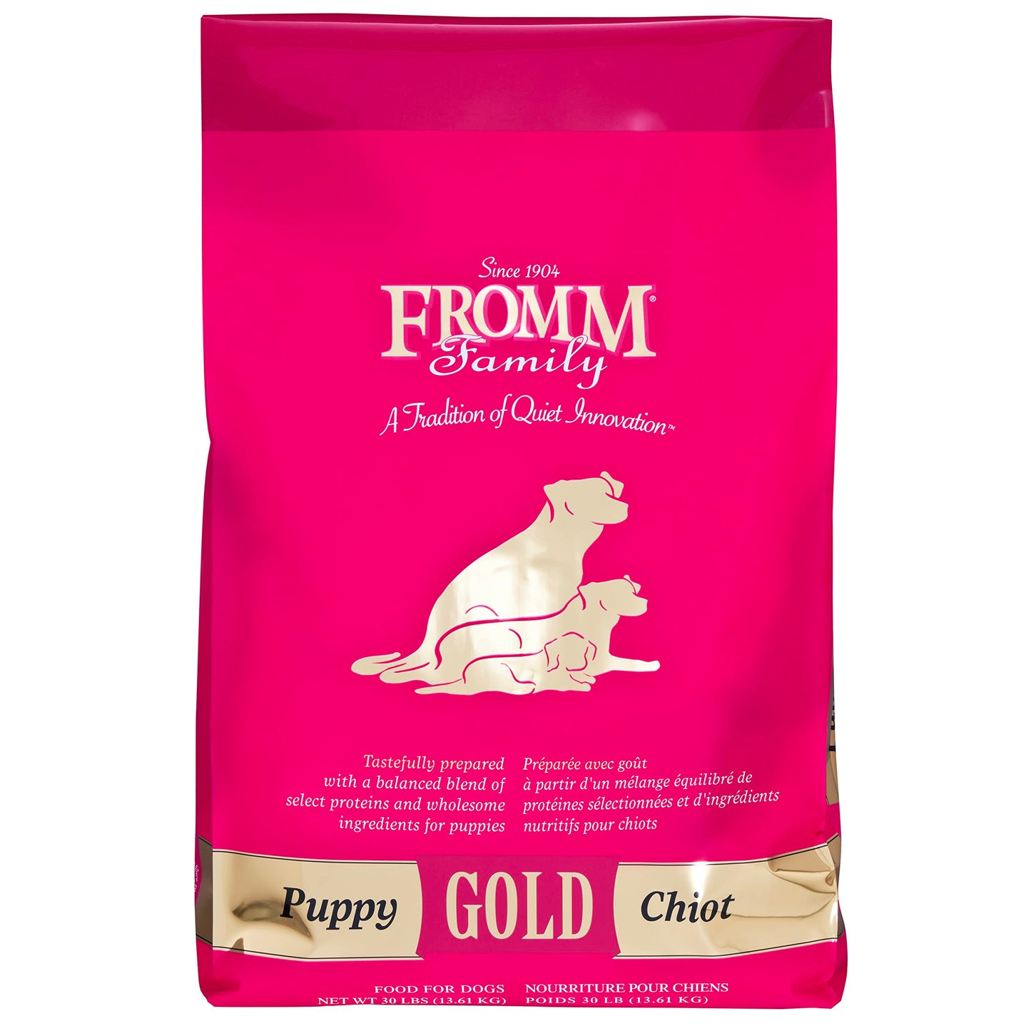 Fromm Puppy Gold Premium Dry Dog Food - Dry Puppy Food for Medium & Small Breeds - Chicken Recipe - 30 lb