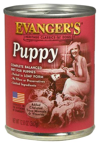 Evanger's Heritage Classic Puppy and Underweight Dogs Recipe, 12 x 12.8 oz cans