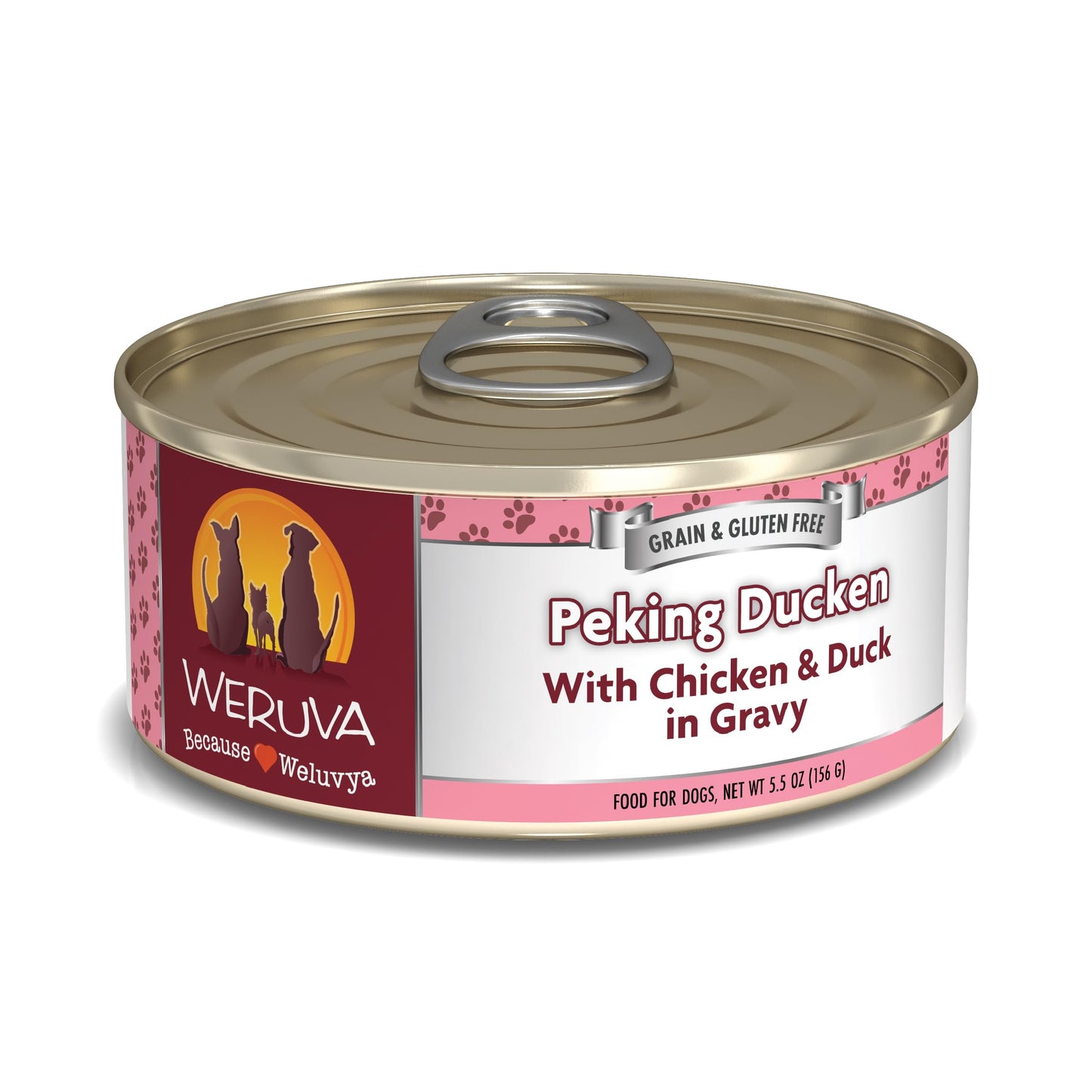 Weruva Classic Dog Food, Peking Ducken with Chicken & Duck in Gravy, 5.5oz Can (Pack of 24), Multi