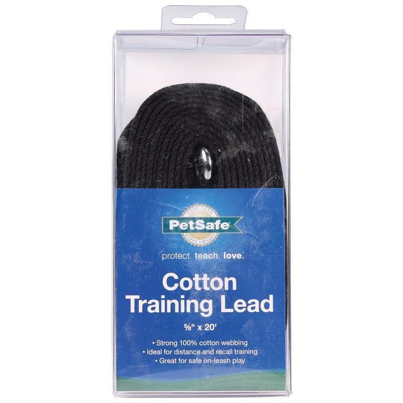 PetSafe Cotton Training Lead, 5/8" x 20', Black, Model:CTLD-5/8-X-20