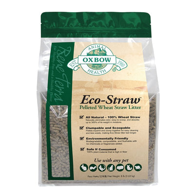 Oxbow Eco Straw Pelleted Wheat Straw Litter for Small Animals- Dust-free & Environmentally Friendly- Moisture Wicking Litter- Naturally Eliminates Odor-Made in the USA- 20 lb. Bag