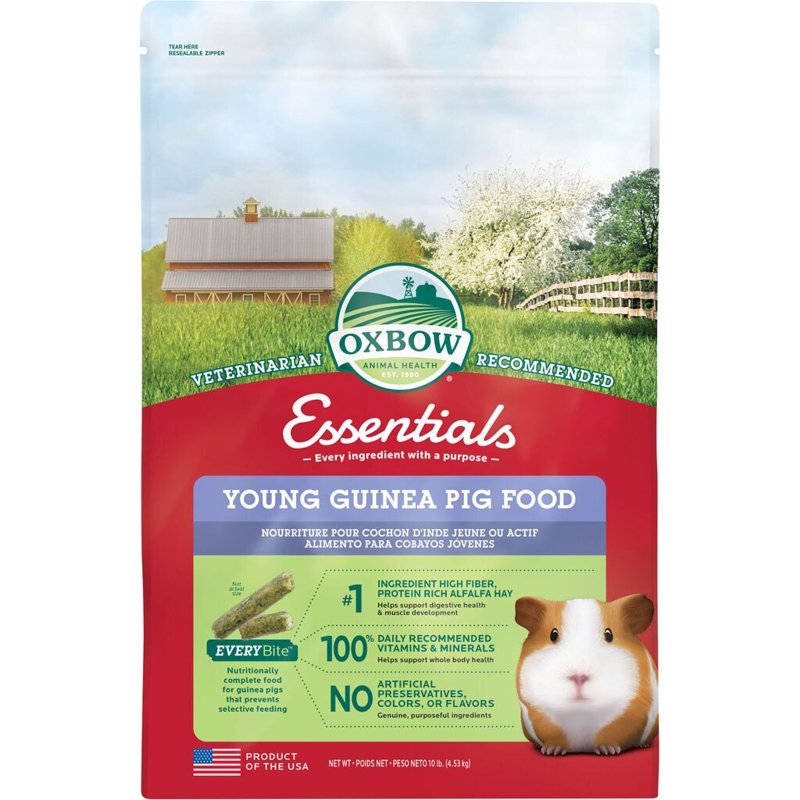 Oxbow Essentials Young Guinea Pig Food - All Natural Guinea Pig Pellets - 10 lb.