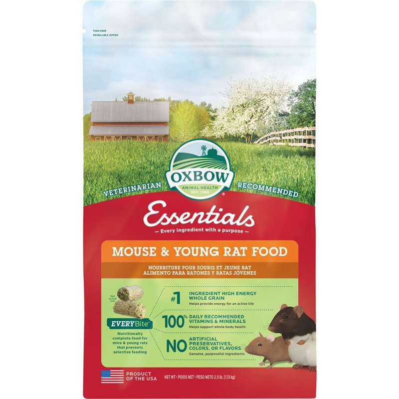 Oxbow Essentials Mouse and Young Rat Food - All Natural Mouse and Young Rat Food - 2.5 lb.