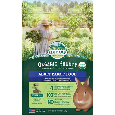 Oxbow Animal Health Organic Bounty Adult Rabbit Food - All Natural Rabbit Pellets - 3 lb.