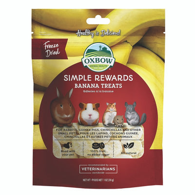 Oxbow Simple Rewards Freeze Dried Banana Treats for Rabbits, Guinea Pigs, Chinchillas, and Small Pets