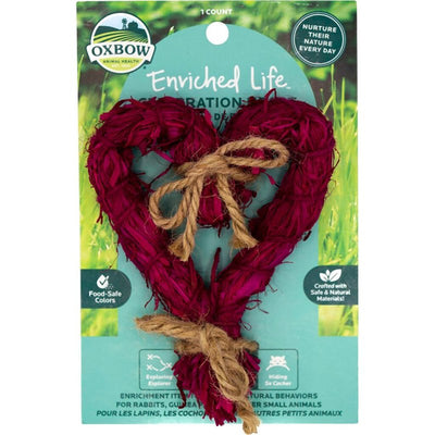 Oxbow Enriched Life Celebration Heart - Small Pet Toy - Perfect for Rabbits, Guinea Pigs, Hamsters