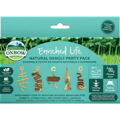 Oxbow Enriched Life Natural Dangly Party Pack - Small Pet Toy - Great for Guinea Pigs, Rabbits, and Other Small Animals