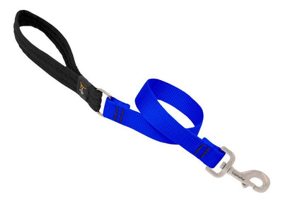 Traffic Leash by Lupine in 1" Wide Blue 2-Foot Long with Padded Handle