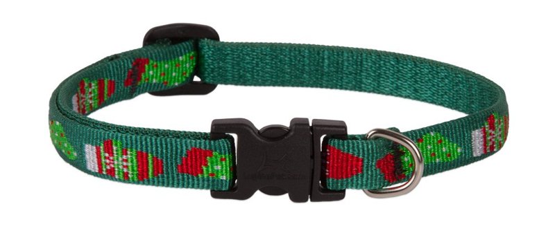 LupinePet Originals 1/2" Stocking Stuffer 8-12" Adjustable Collar for Small Dogs