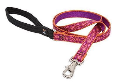 LupinePet Originals 3/4" Alpen Glow 6-Foot Padded Handle Leash for Medium and Larger Dogs