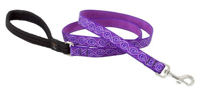 LupinePet Originals 3/4" Jelly Roll 6-Foot Padded Handle Leash for Medium and Larger Dogs