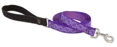 LupinePet Originals 1" Jelly Roll 6-Foot Padded Handle Leash for Medium and Larger Dogs