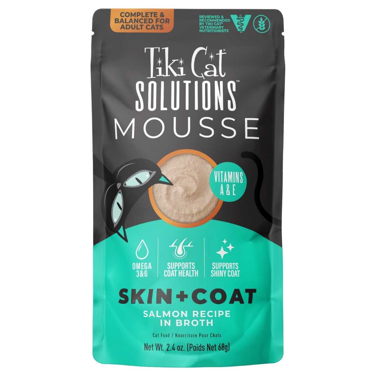 Tiki Pet Special Mousse Skin & Coat Salmon- 12/2.4 oz Pouches