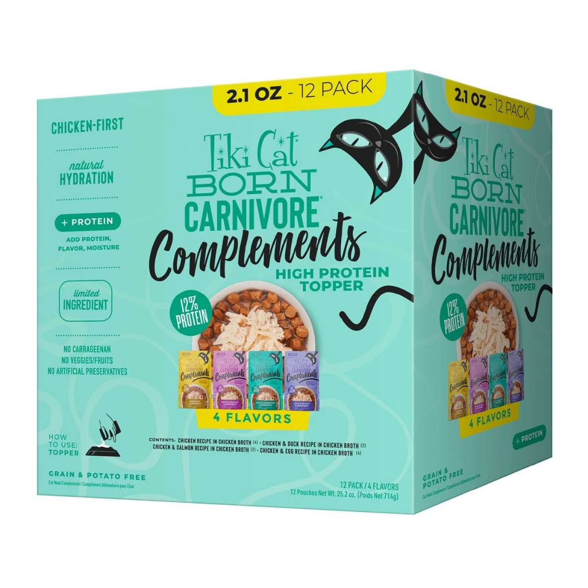 Tiki Pet Complements Variety Pack- 12/2.1 oz Pouches