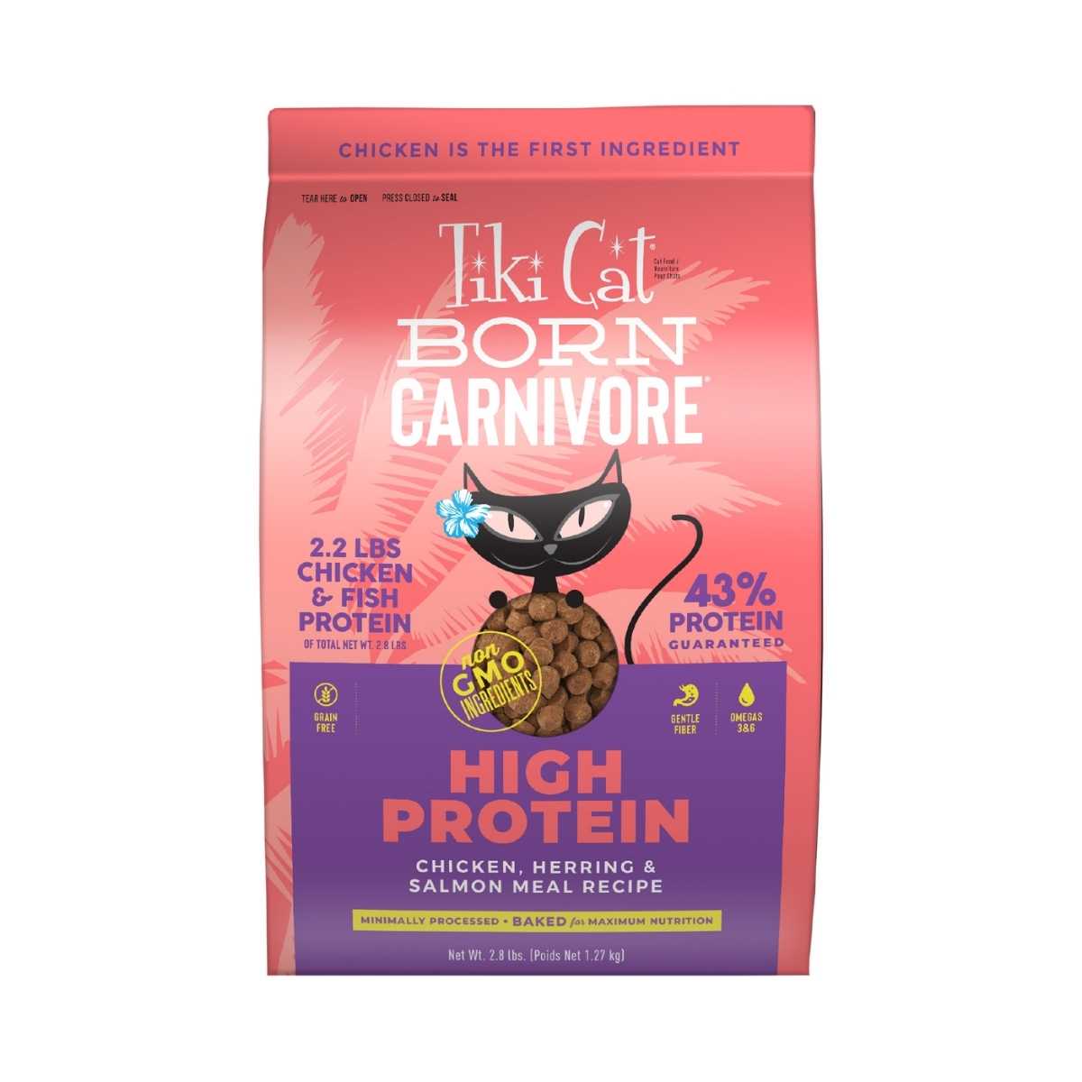 Tiki Pet High Protein Chicken & Herring non-GMO Luau- 2.8 lb Bag