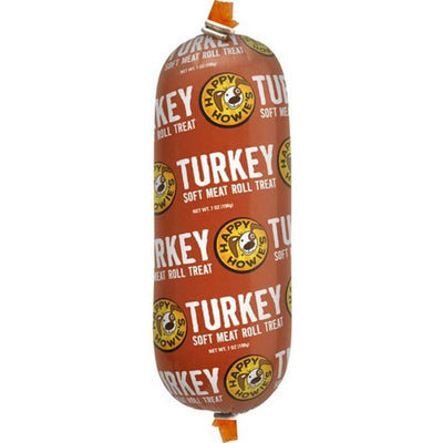 Happy Howie's Soft Meat Roll Treat - Soft Dog Food Rolls, High Protein, Natural Ingredients, for All Dogs, Made in USA - Turkey, 7 Oz (Pack of 1)