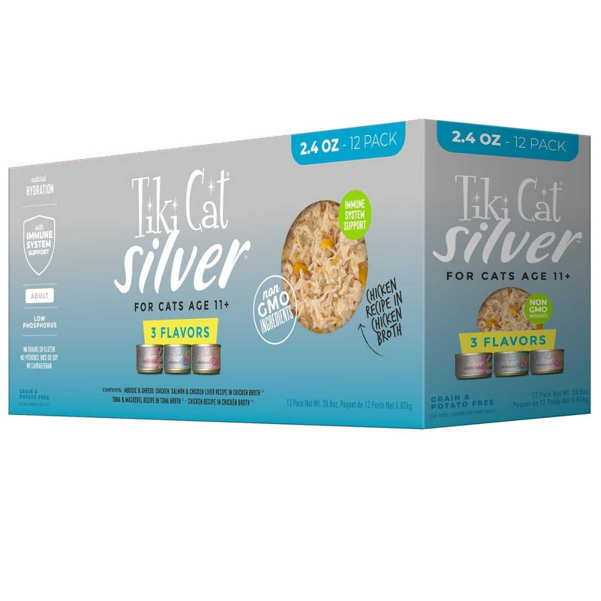 Tiki Pet Silver Variety Pack- 12/2.4 oz Cans