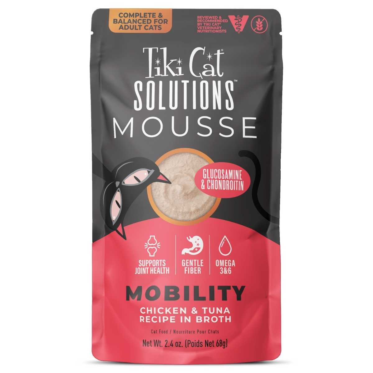 Tiki Pet Special Mousse Mobility, Chicken & Tuna- 12/2.4 oz Pouches