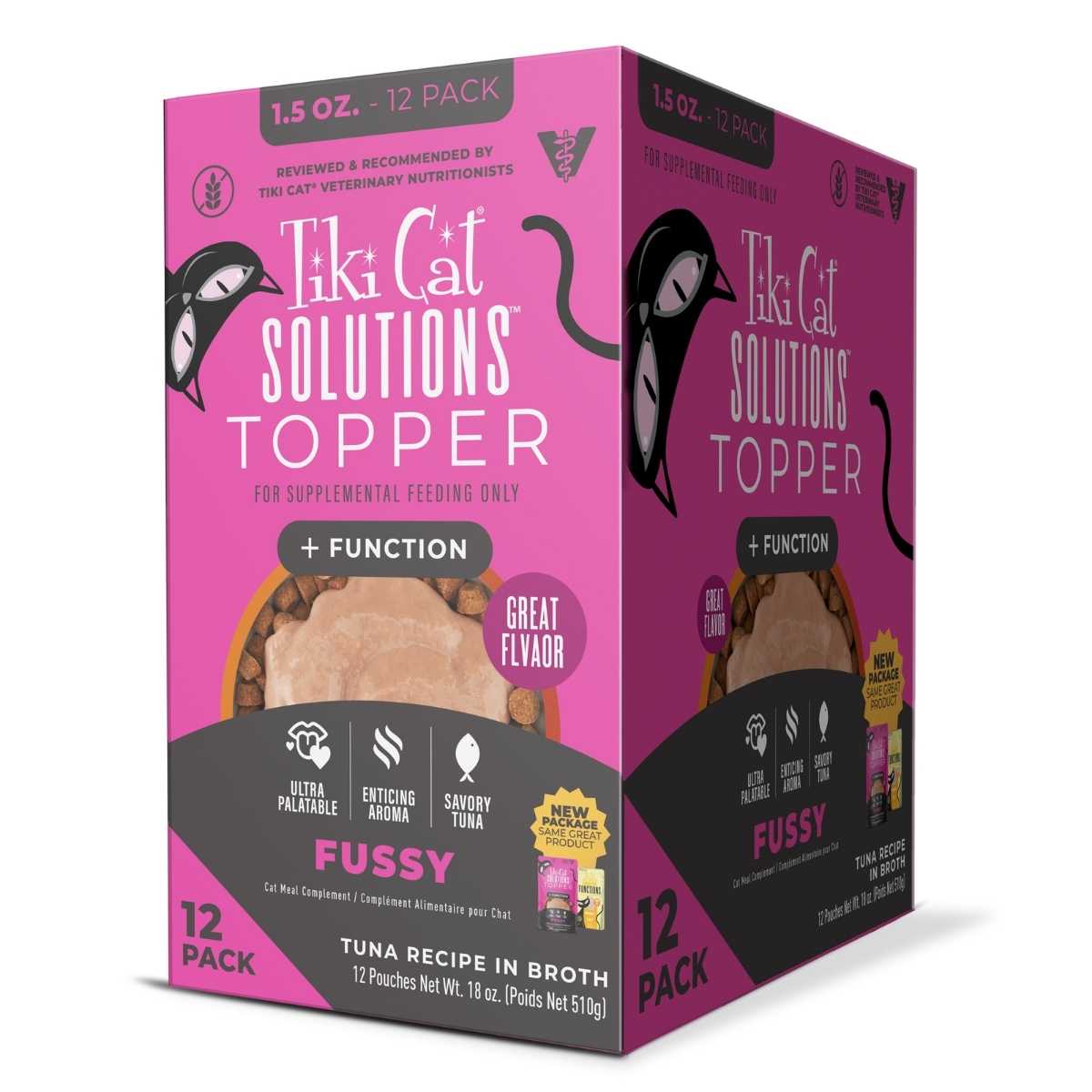 Tiki Pet Solutions Topper Multipack Fussy Tuna Recipe- 12/1.5 oz Pouches