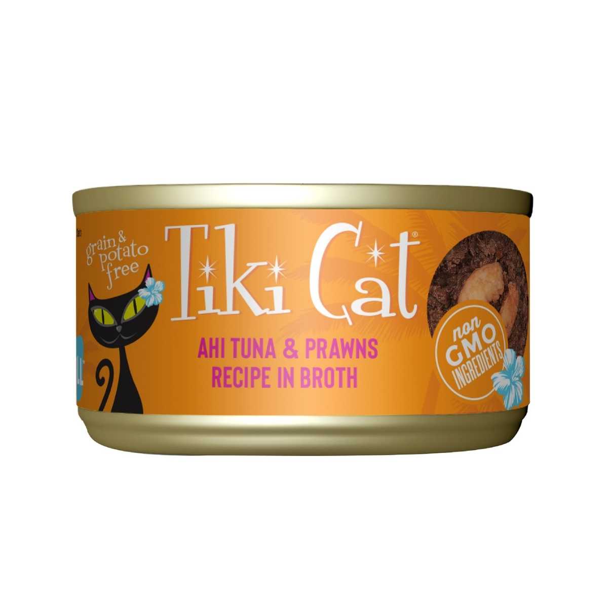 Tiki Pet Grill Ahi Tuna & Prawns in Broth (previously Manana Grill)- 12/2.8 oz Cans