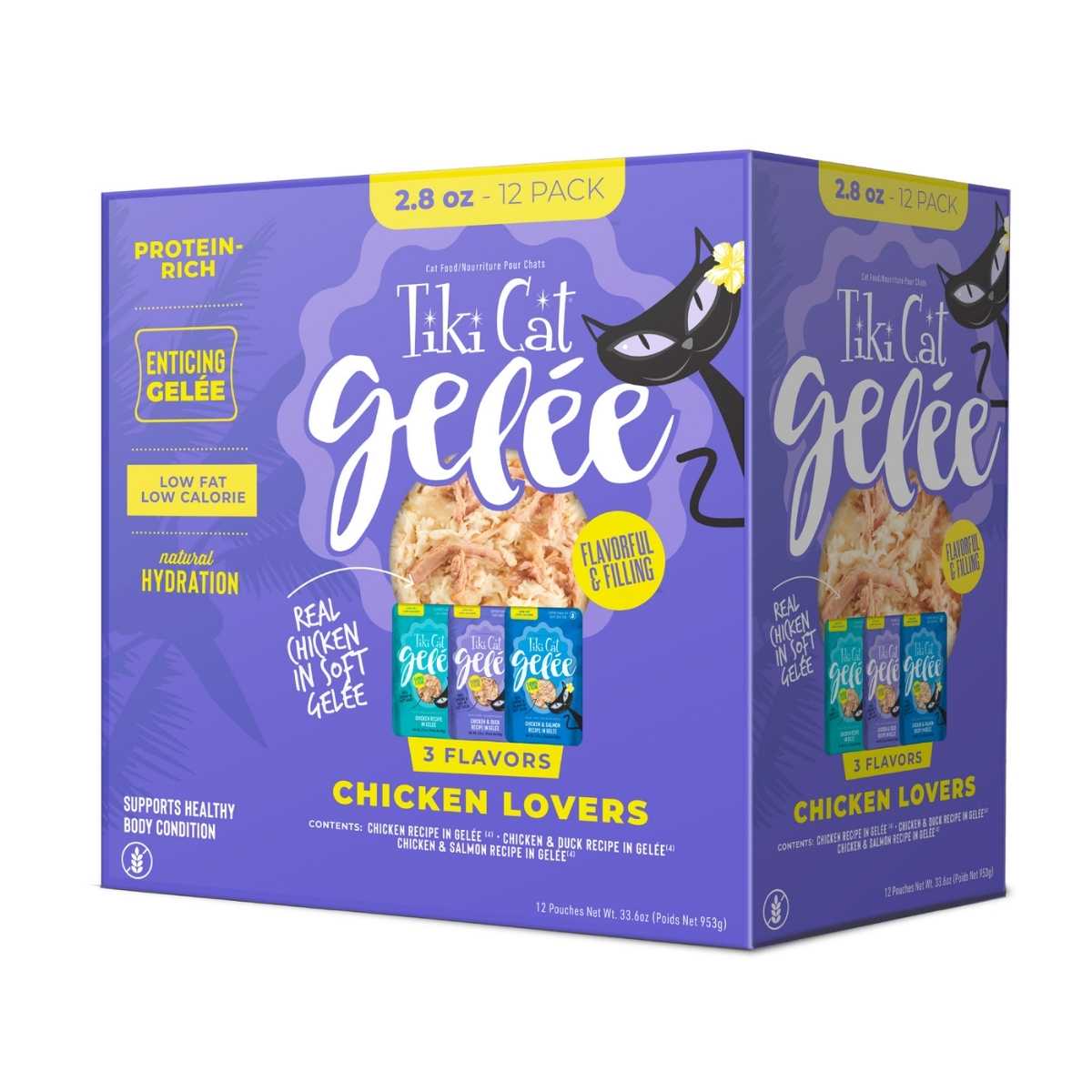 Tiki Pet Gelee Chicken Lovers Variety Pack- 12/2.8 oz Pouches