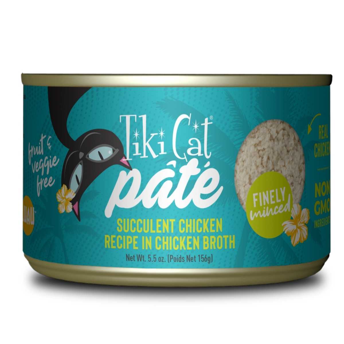 Tiki Pet Luau Pate Succulent Chicken in Broth- 12/2.8 oz Cans