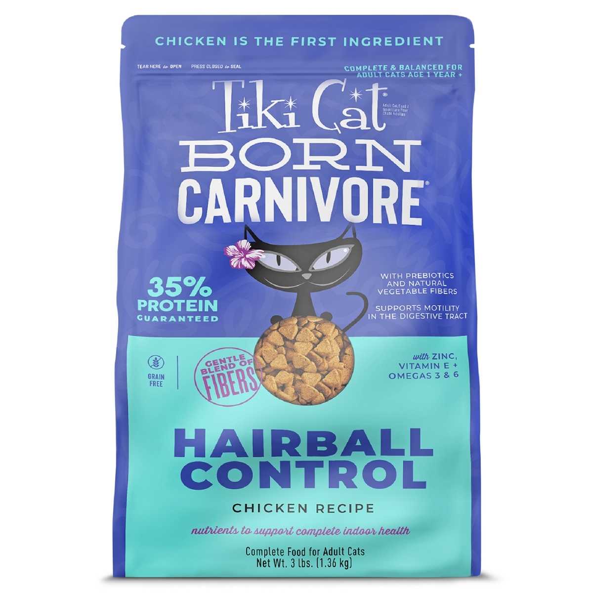 Tiki Pet Born Carnivore Dry Cat Food Hairball