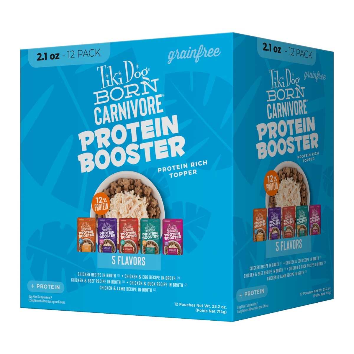 Tiki Pet Protein Booster Topper Variety Pack-12/2.1 oz Pouches