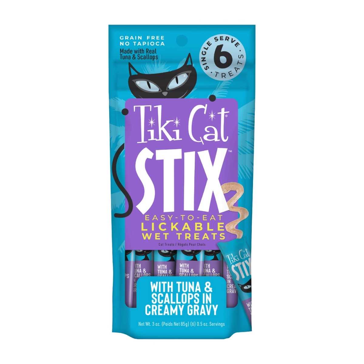 Tiki Pet STIX Tuna & Scallops-12/3 oz Bags (6/0.5 oz Tubes per Bag)