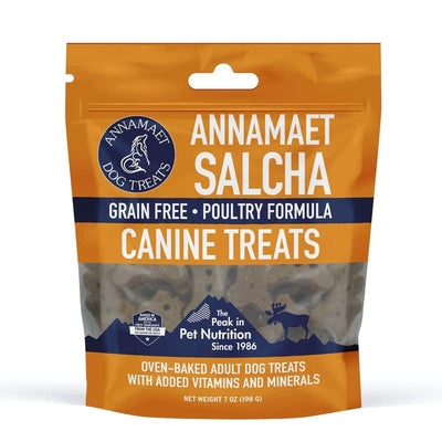 Annamaet Grain-Free Salcha Dog Treats Poulet Formula with Chicken & Duck, 7-oz Bag