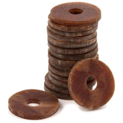 PetSafe Natural Rawhide Treat Ring Refills for Busy Buddy Dog Toys, Size B fits Small/Medium and Medium Toys, 16 Rings