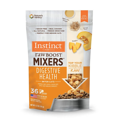 Instinct Freeze Dried Raw Boost Mixers Grain Free Digestive Health Recipe All Natural Cat Food Topper by Nature's Variety, 5.5 oz. Bag