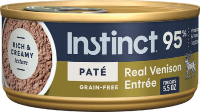 Instinct Original Pate Real Venison Recipe Grain-Free Wet Cat Food, 5.5 oz Can