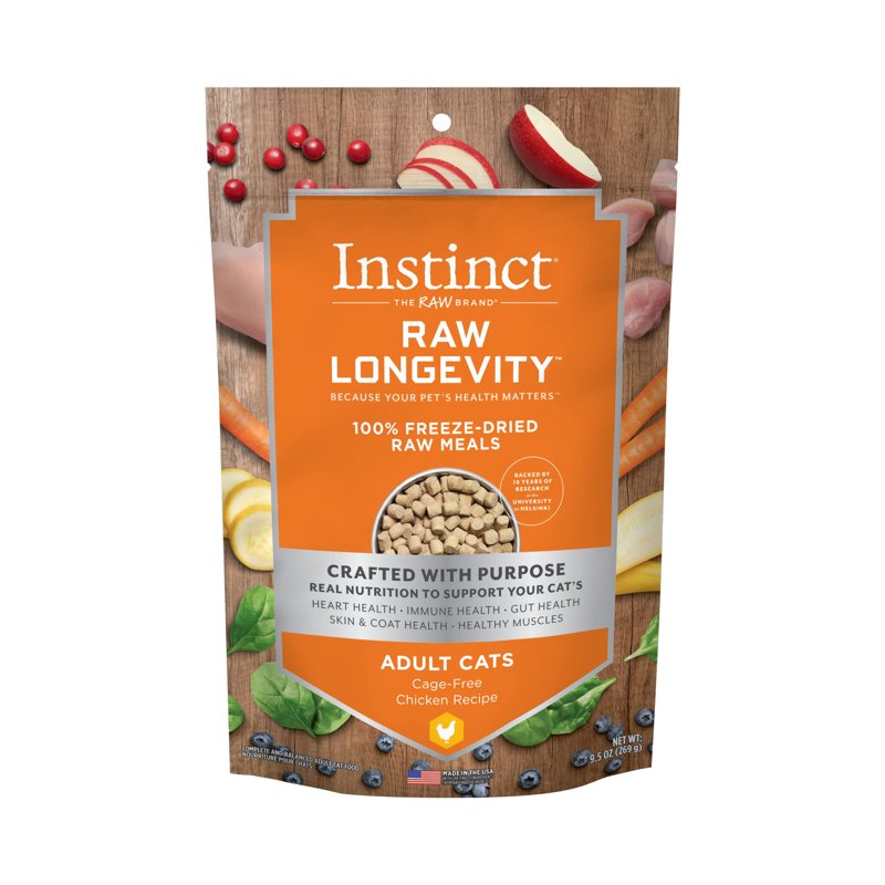 Nature'S Variety Nv Instinct Cat Longevity Freeze Dried Chicken, 9.5 Ounce