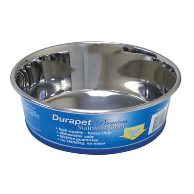 OurPets DuraPet Premium Dishwasher Safe Stainless Steel Dog Bowl for Food or Water [Multiple Sizes for Small to Large Dogs] in Traditional or Wide Base Design - 8 CUP