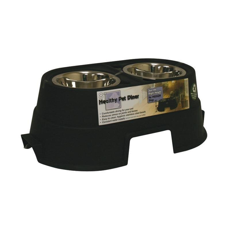 OurPets Comfort Diner Elevated Dog Food Dish (Raised Dog Bowls Available in 4 inches, 8 inches and 12 inches for Large Dogs, Medium Dogs and Small Dogs), 8-inch