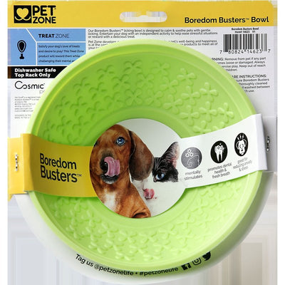 Boredom Busterz Slow Feeder Licking Bowl for Dogs & Cats, .46 LB, Green