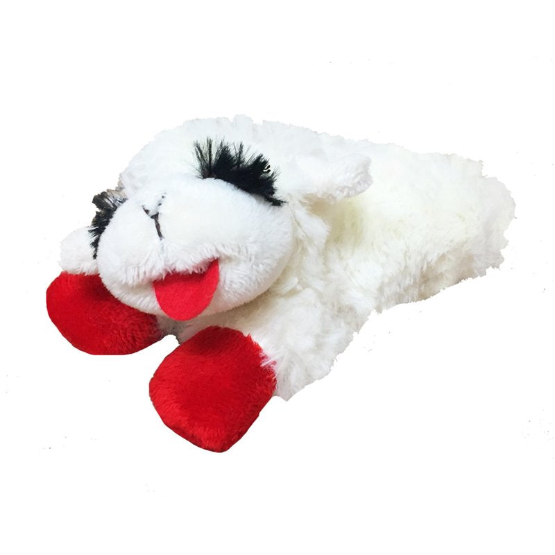 Multipet INTERNATIONAL 843140 Lambchop Plush Squeak Toy Mini for Pets, 6-Inch, White, small