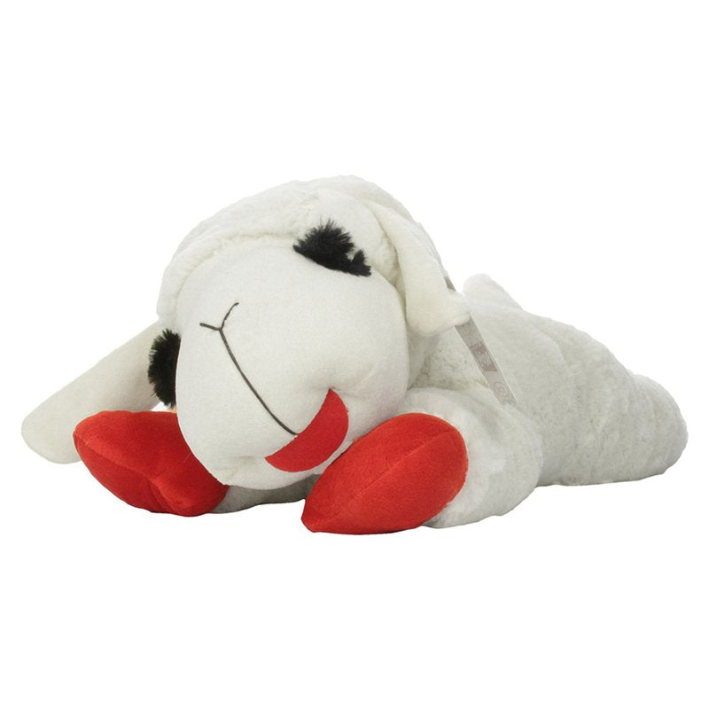 Multipet INTERNATIONAL 843140 Lambchop Plush Squeak Toy Mini for Pets, 6-Inch, White, small