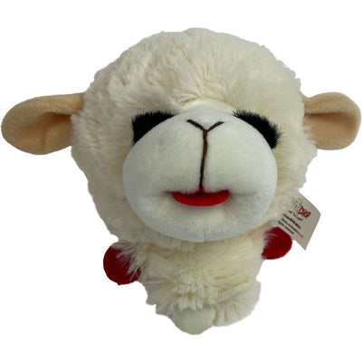 Multipet Lamb Chop Head Knobby Noggins Dog Ball Toy Size 5"