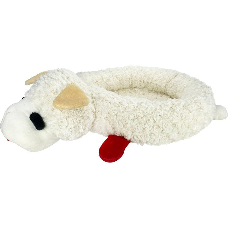 Multipet Lamb Chop Bed for Dogs, White, 27.0" L x 18.5" W x 5.5" Th