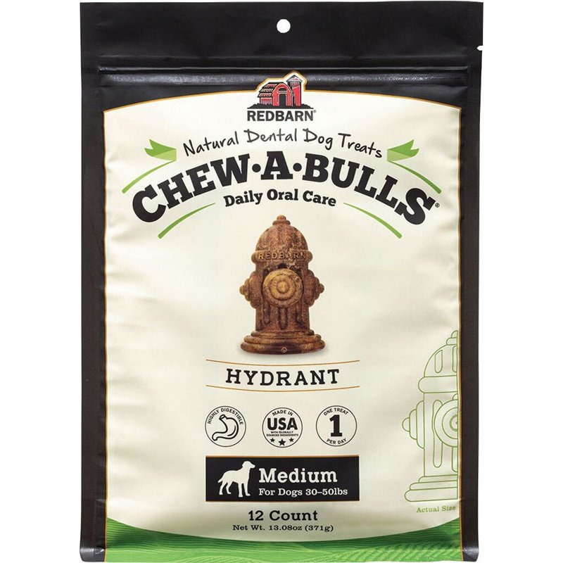 Redbarn Chew-A-Bulls (Size: Medium | Shape: Hydrant | 12-Count (Pack of 1))