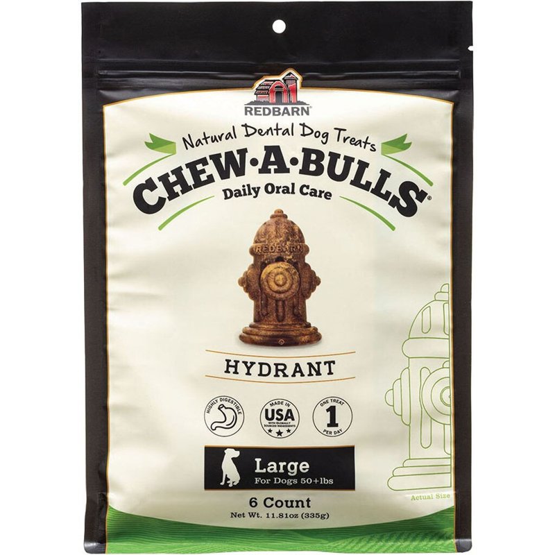 Redbarn Chew-A-Bulls (Size: Large | Shape: Hydrant | 6-Count (Pack of 1))