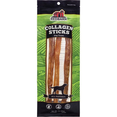 Redbarn All-Natural Large 12Ã¢â‚¬Â Beef Collagen Sticks for Dogs - Long Lasting Low-Odor Alternative to Traditional Rawhide & Bully Sticks - Supports Healthy Joints, Skin, & Coat - 3 Pack