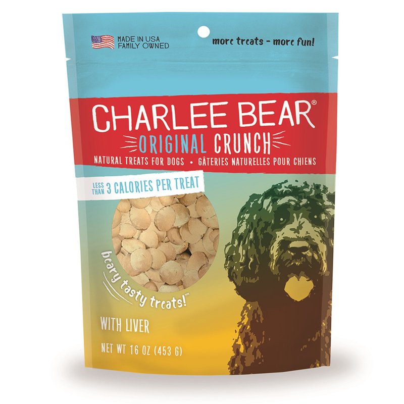 Charlee Bear Original Dog Treats, Chicken Liver, 16 oz