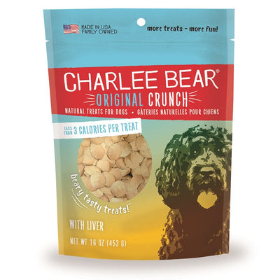 Charlee Bear Original Dog Treats, Chicken Liver, 16 oz