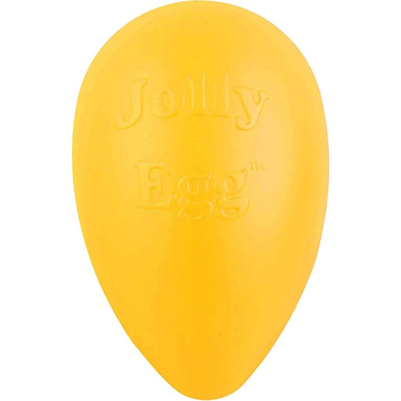 Jolly Pets Jolly Egg Dog Toy, 8 Inches/Medium, Yellow