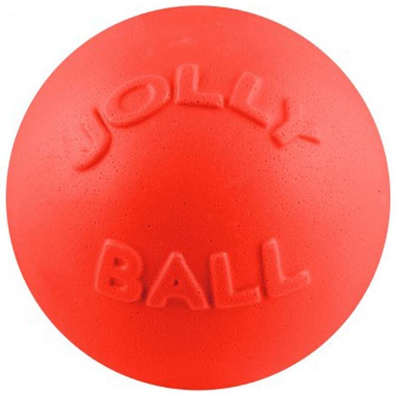 Jolly Pets Bounce-n-Play Dog Toy Ball, 8 Inches/Large, Orange, (Model: 2508 OR)